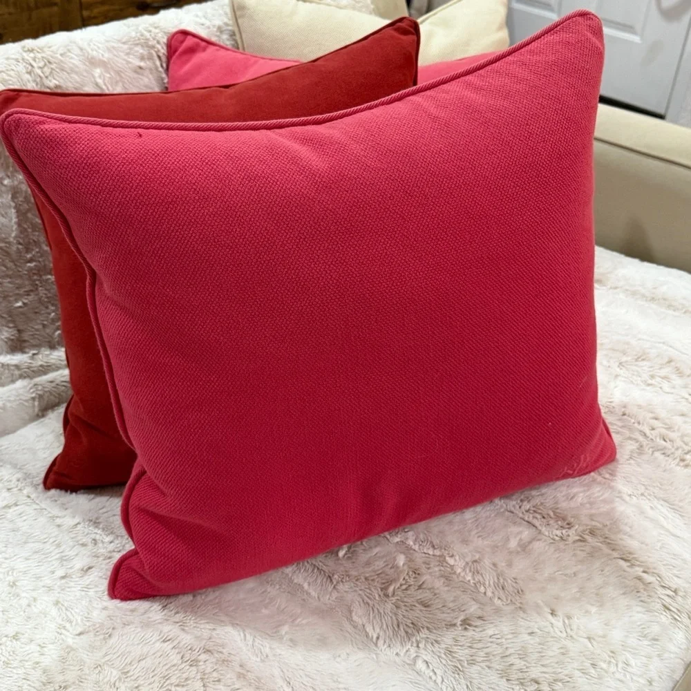 Ralph Lauren Bundle of 3 Red/Pink Pillow Shams